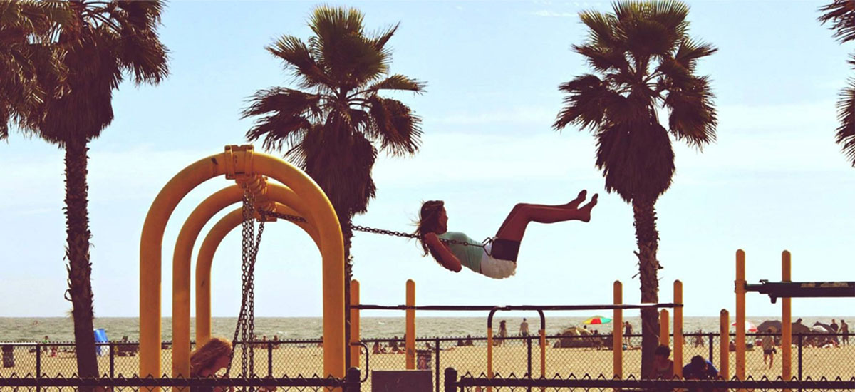 woman on a swing